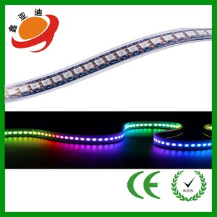 WS2812B全彩幻彩灯带144灯5050RGB贴片内置IC可编程5V灯带套管