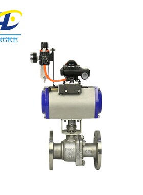 气动304不锈钢法兰球阀Q641F-16P耐高温O型浮动GT气动球阀DN50100