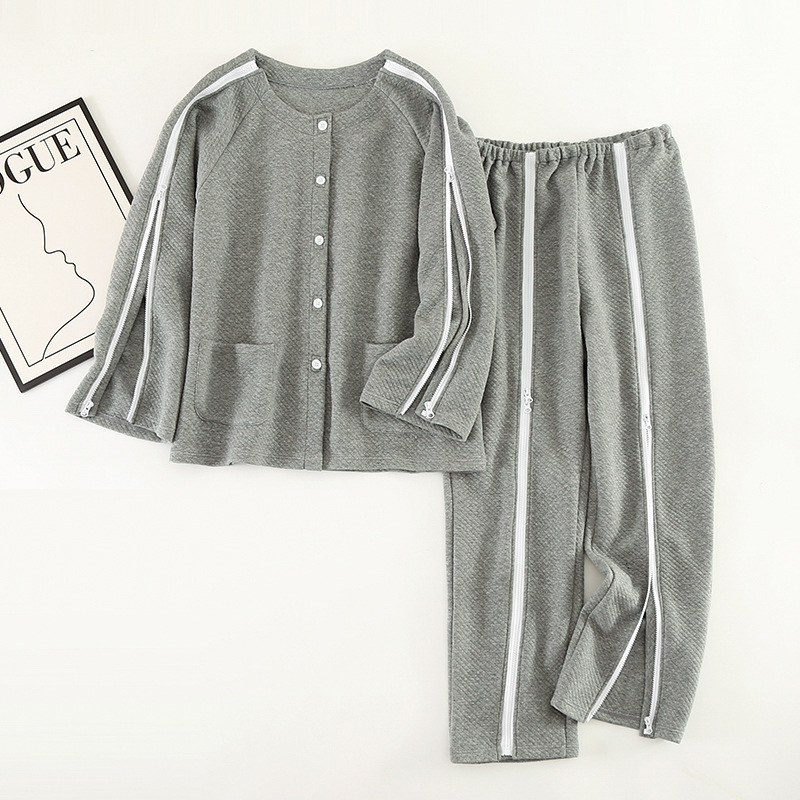 纯棉夹棉骨折卧床护理服家居服