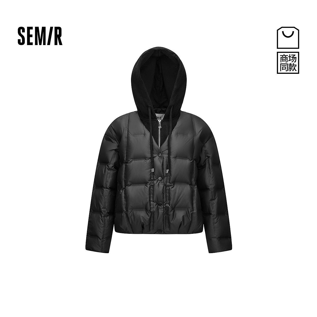 【商场同款】2025冬90绒子假两件休闲百搭羽绒服女107725113002