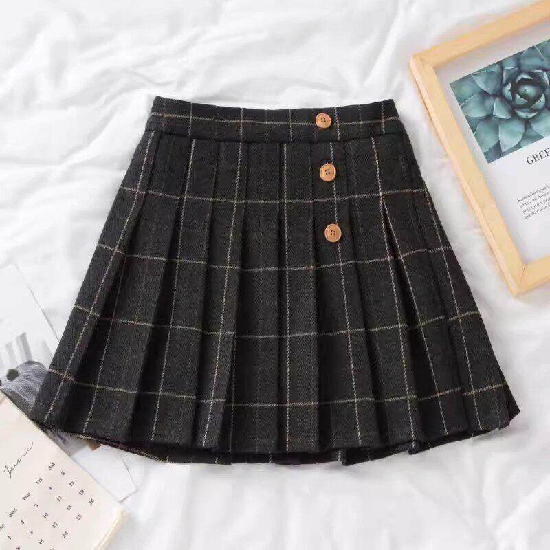 女童裙毛呢百褶裙短裙JK半身裙小女孩春秋冬6韩版加绒格子裙a字裙,童装/婴儿装/亲子装,半身裙,淘宝优惠券,粉丝福利购,淘宝优惠卷