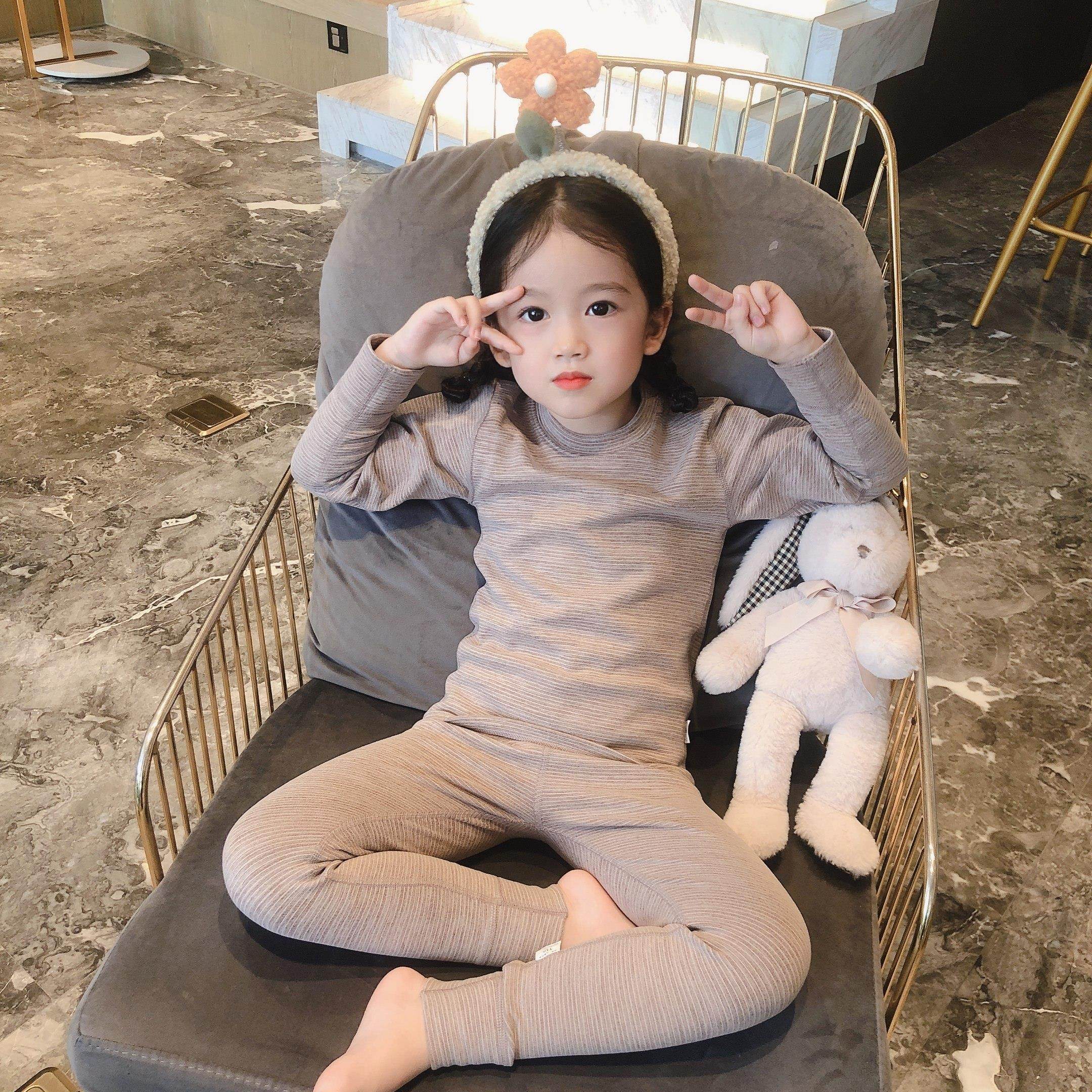 韩国儿童秋冬保暖德绒内衣套装男孩恒温发热无痕衬衣衬裤女童无骨,童装/婴儿装/亲子装,内衣套装,淘宝优惠券,粉丝福利购,淘宝优惠卷