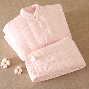 女士纯棉花手工棉衣套装成人加厚棉袄棉裤居家棉服保暖宽松内胆冬