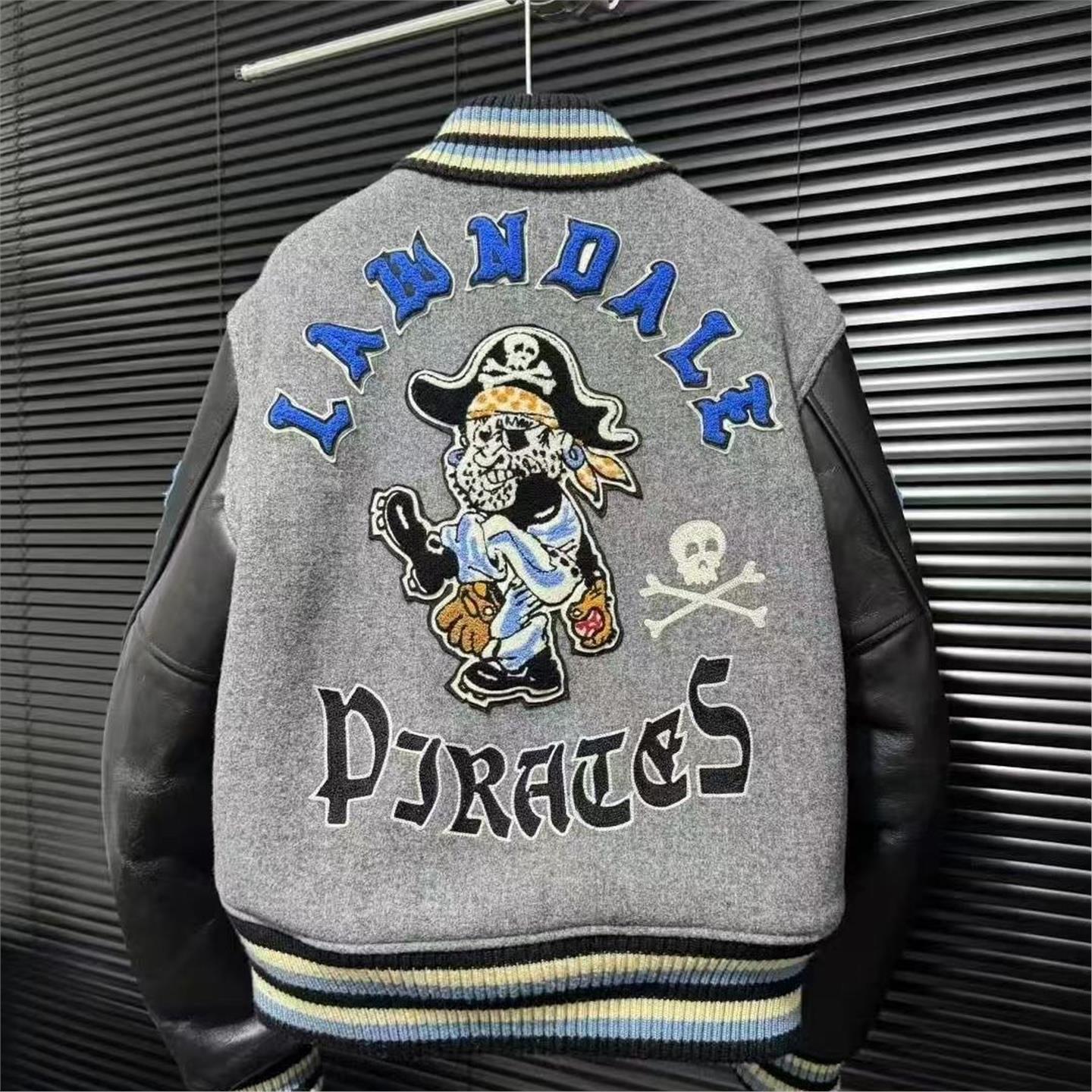 ins美式刺绣植绒自主海盗