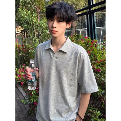 夏季美式重磅短袖POLO衫男显瘦