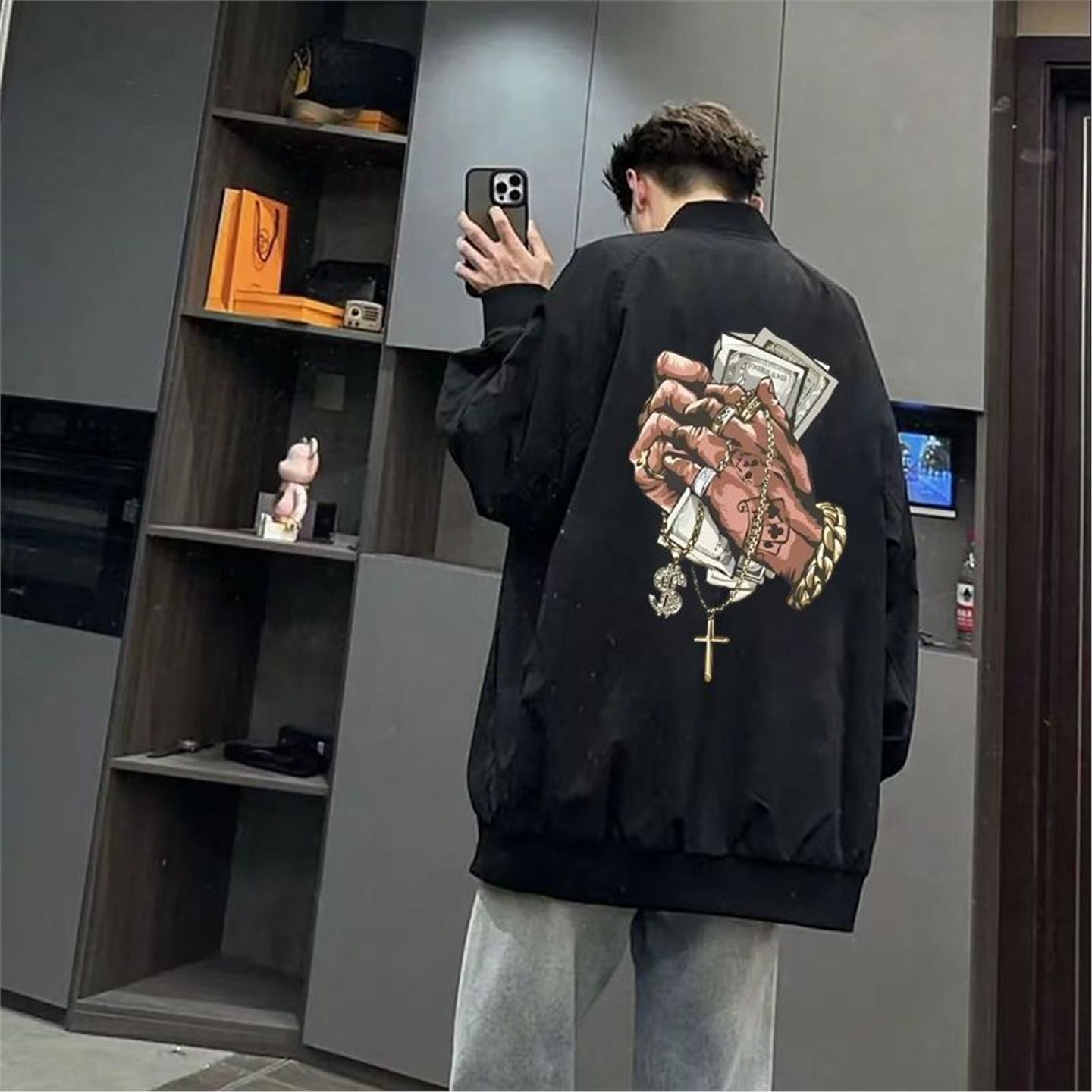 美式男装痞帅宽松新款纯棉