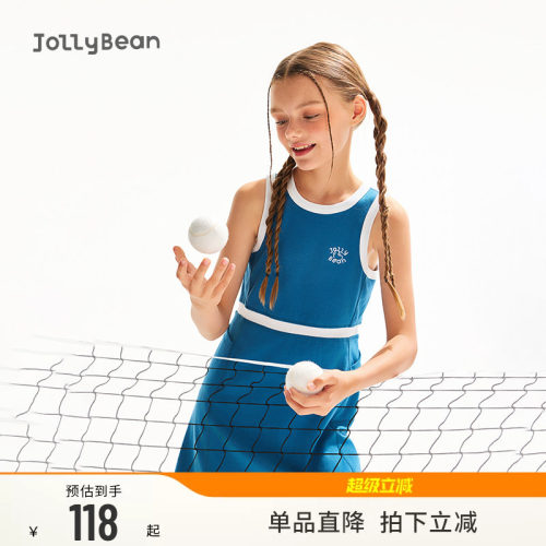 jollybean儿童复古无袖连衣裙