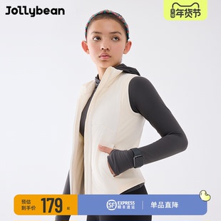 jollybean丨儿童轻薄修身棉马甲25秋冬款拼接立领保暖运动背心