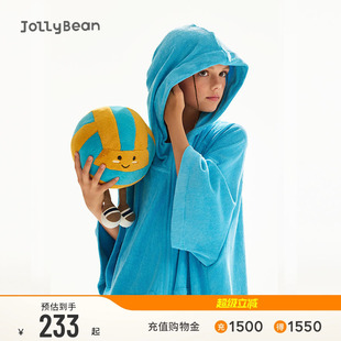 男女童浴袍沙滩连帽游泳毛巾斗篷 jollybean 儿童浴巾泳衣毛巾衫