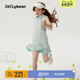 jollybean 拼接透气儿童百褶裙 新款 女童无袖 polo领连衣裙25夏季