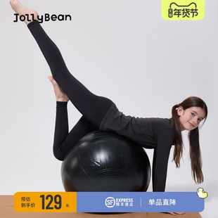 jollybean丨25秋冬女童加绒打底瑜伽裤儿童保暖弹力运动外穿长裤