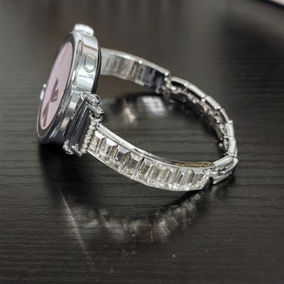 适用Oppo watch x2mini表带满钻闪四叶草金属华为GT5/4手表手链女