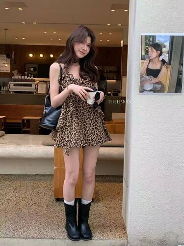 2026新款韩版百搭休闲女设计感豹纹慵懒风上衣小众时尚修身