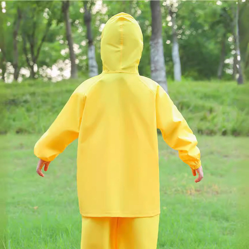 【欣艺奇】儿童连体背带裤套装雨衣防水两用全身幼儿园连帽防暴雨