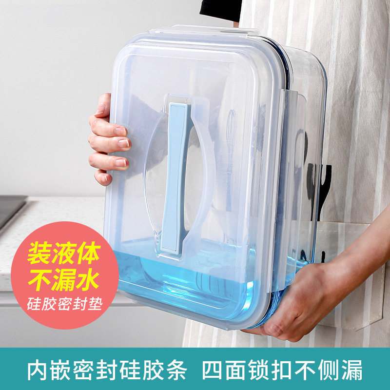 大容量玻璃泡菜保鲜盒食品级冰箱专用大容量收纳盒密封盒子收纳箱