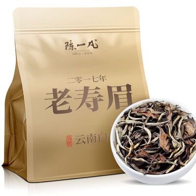 陈一凡茶叶老白茶陈香老寿眉云南白茶2017年批次古树醇料袋装500g