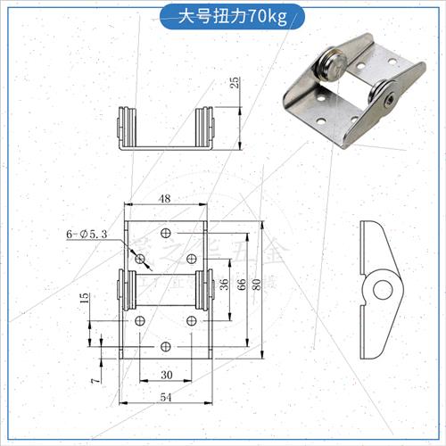 270度任意停屏幕恒定扭矩铰链承重旋转显示器支撑阻尼转轴不锈钢