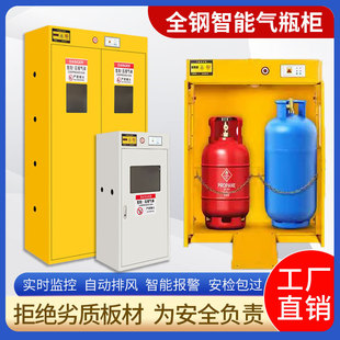 气瓶柜防爆安全柜煤气罐柜乙炔氧气液化气体双瓶实验室钢瓶储存箱
