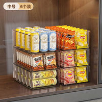 Cabinet storage box, organizing sundries, transparent snack storage basket, desktop transparent acrylic rectangular storage box thumbnail 4