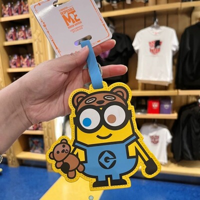 北京环球影城代神偷奶爸小黄人行李牌登机牌可爱tim熊旅行箱挂牌