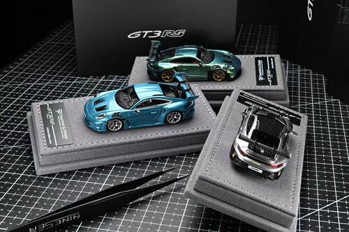 TP 1:64 保时捷 911 992 GT3 RS 跑车 高端仿真树脂汽车模型收藏