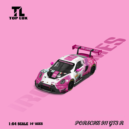 TOPLUX164粉白911GT3R车模