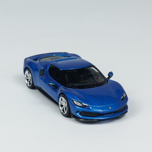 BBR 1:64 法拉利296 GTB Ferrari 蓝色 仿真合金汽车模型摆件收藏