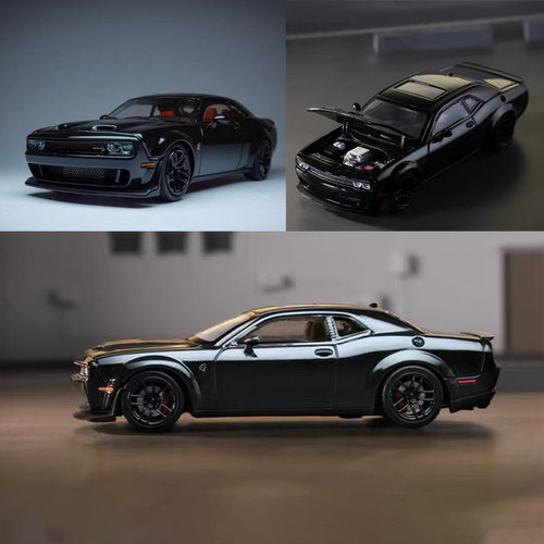 SH 1:64 道奇挑战者Dodge SRT Hellcat 地狱猫 开盖 合金汽车模型
