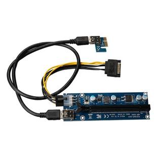 pciex1转x16板 1x转16x扩展USB3.0 显卡转接延长线PCIe 速桥新版