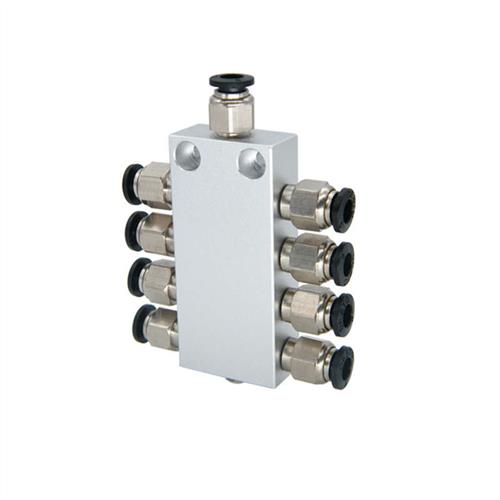 机械手多管路气排分流块真空1进4/6/8/10/12出分流器真空分汇流排