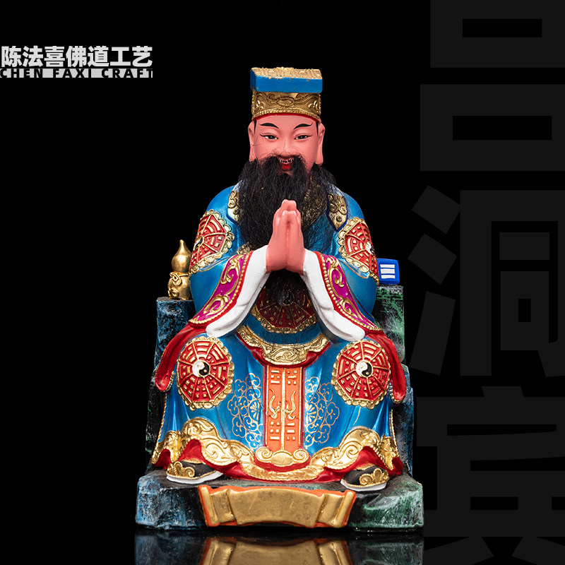 香樟木雕吕洞宾神像吕祖八仙过海八仙像台湾精品彩绘供奉佛像摆件