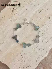 [in Stock] Independent Design Dickya Bao Gray Mother-Of-Pearl Bracelet Unisex Simple Versatile Jewelry Personalized Gift