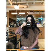 isaro &温暖套头毛衣 口碑100羊毛拉绒花纱立领无袖 云朵触感