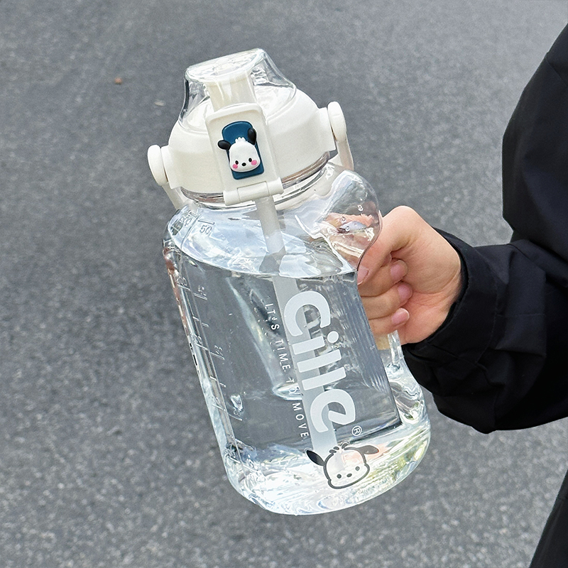 cille超大水壶2L顿顿桶吸管水瓶