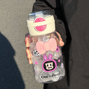 加厚食品级tritan学生儿童双饮吸管杯子 希乐水杯夏天女生2025新款