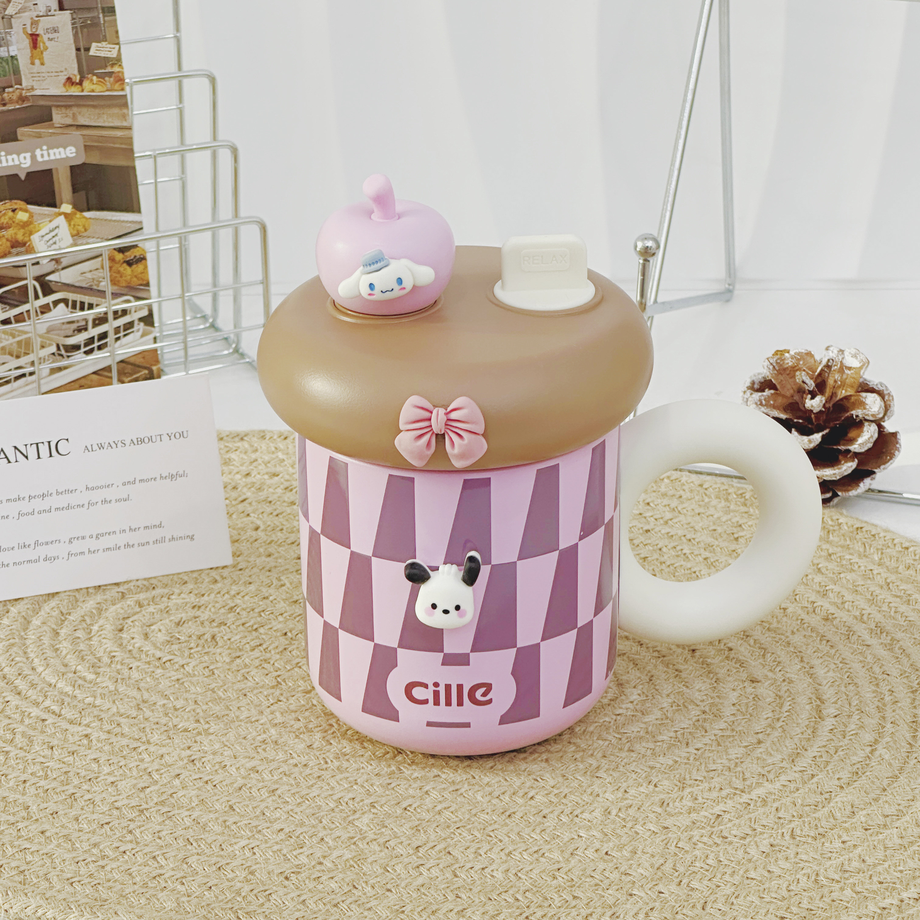 希乐ins风316不锈钢马克保温杯