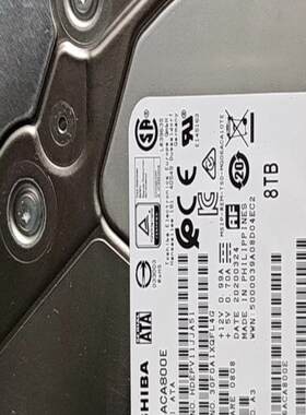 Toshiba/东芝 MG06ACA800E  拆机盘，成色