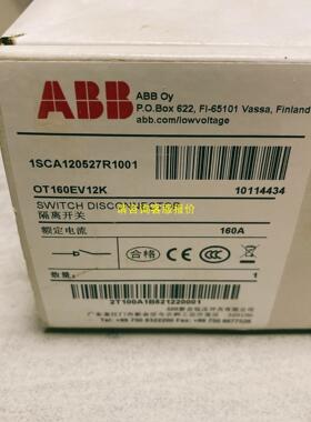 询价ABB隔离开关 OT160EV12K 全新未使用正品