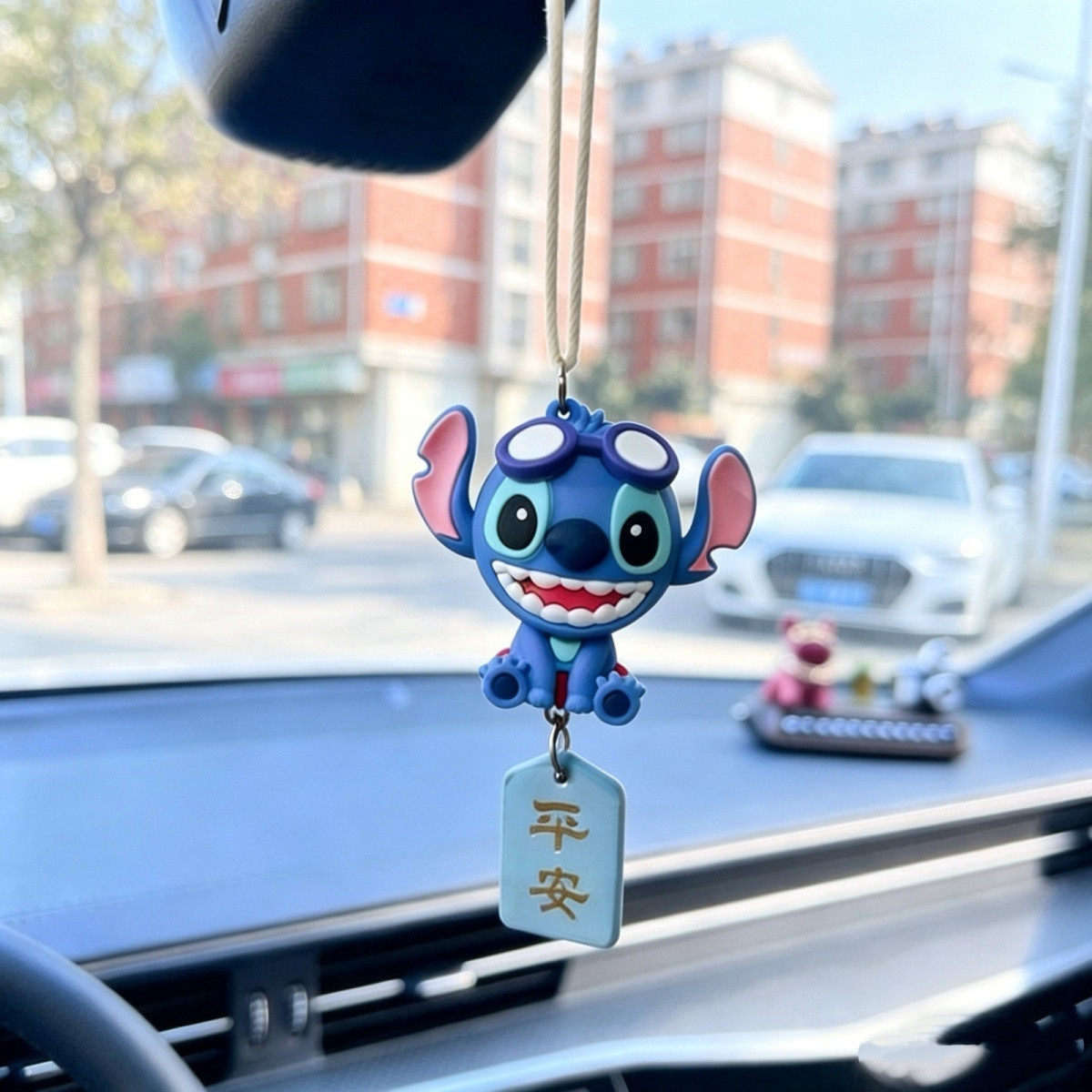 史迪仔可爱平安车挂饰