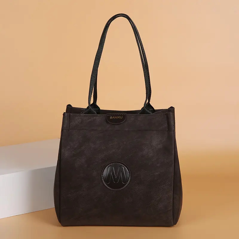 2026新款高颜值PU手提包外出简约妈咪包便携上班手拎包饭盒包