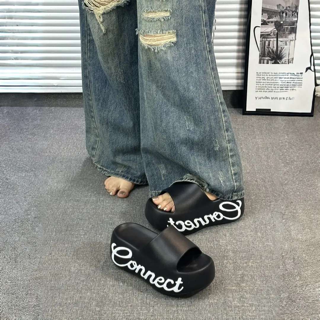 8cm增高EVA厚底女一字拖