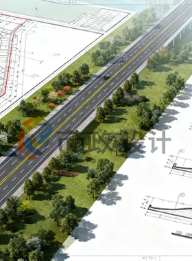 专业公路设计市政设计施工图代画项目代做纬地鸿业海地 EICAD