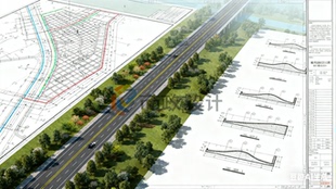专业公路设计市政设计施工图代画项目代做纬地鸿业海地 EICAD