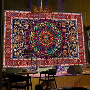 民谣酒馆挂布波西米亚民族风挂画曼陀罗酒吧装 饰挂布墙面背景挂布