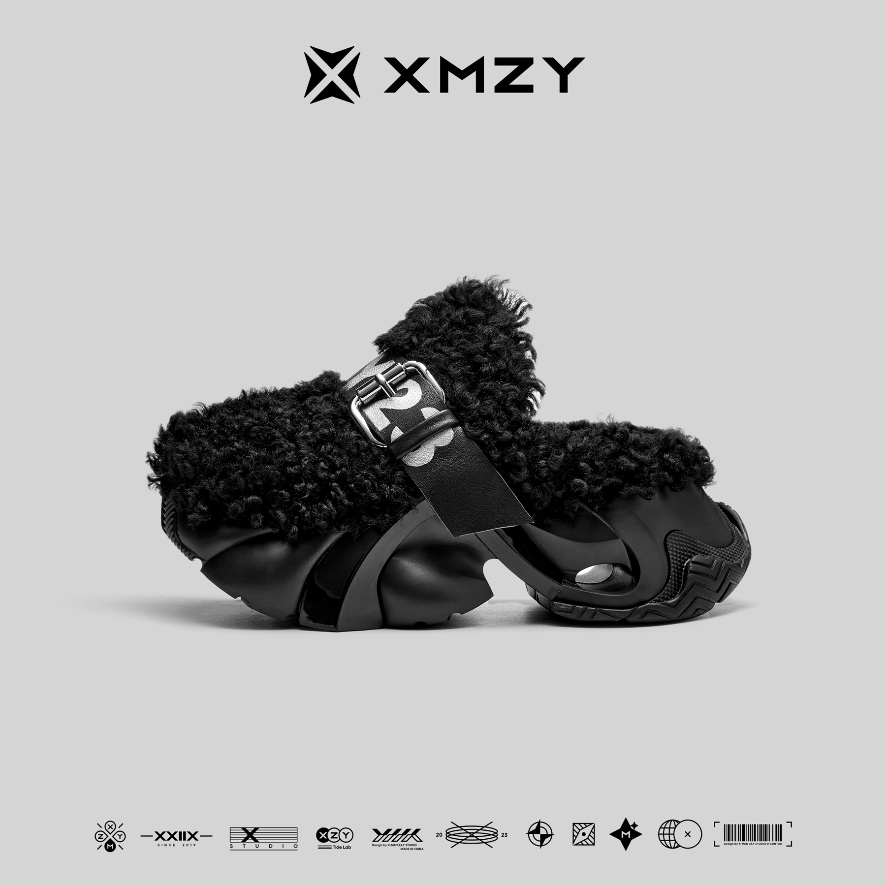 XMZY原创设计师新款时尚毛毛鞋女