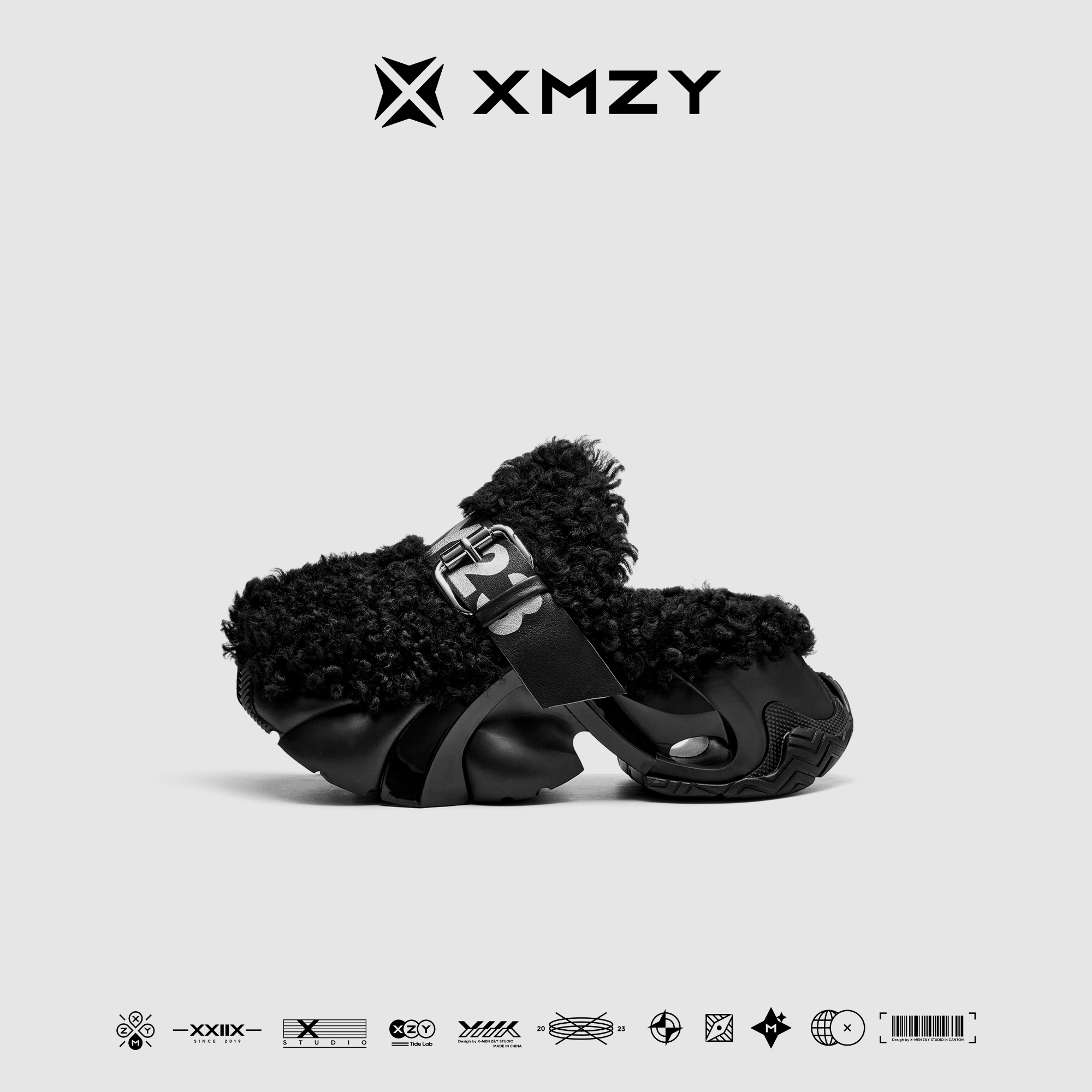 XMZY原创设计师新款时尚毛毛鞋女