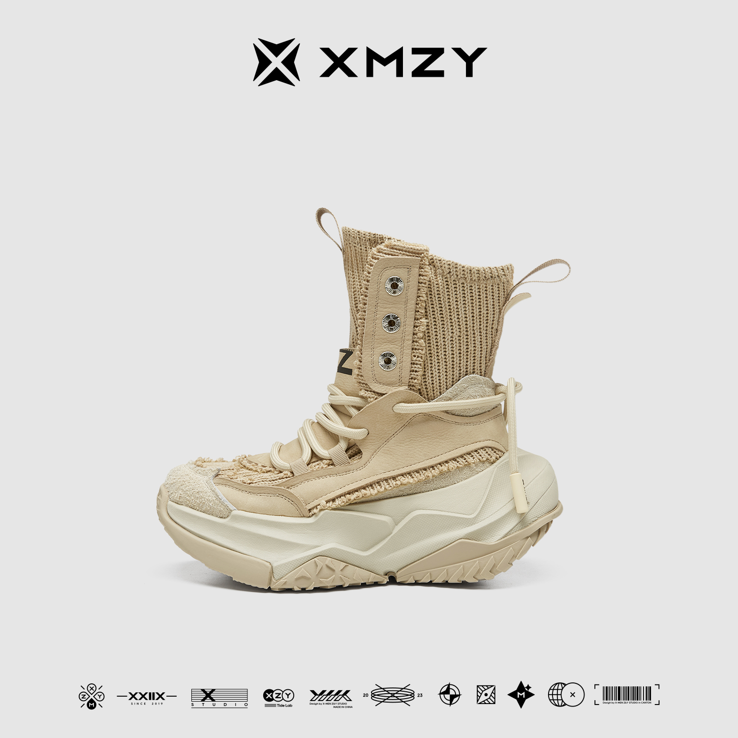 XMZY原创时尚街头设计袜靴