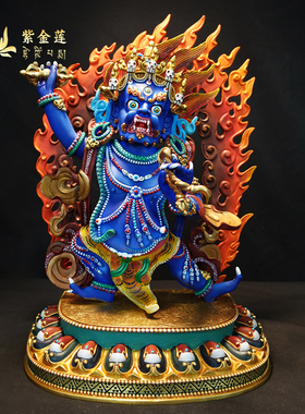 紫金莲黄铜祝福名族风手工