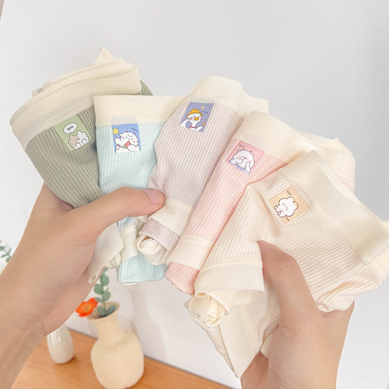 奶油冰淇淋内裤中腰甜美可爱卡通女性感新款女士女生少女纯棉裆部
