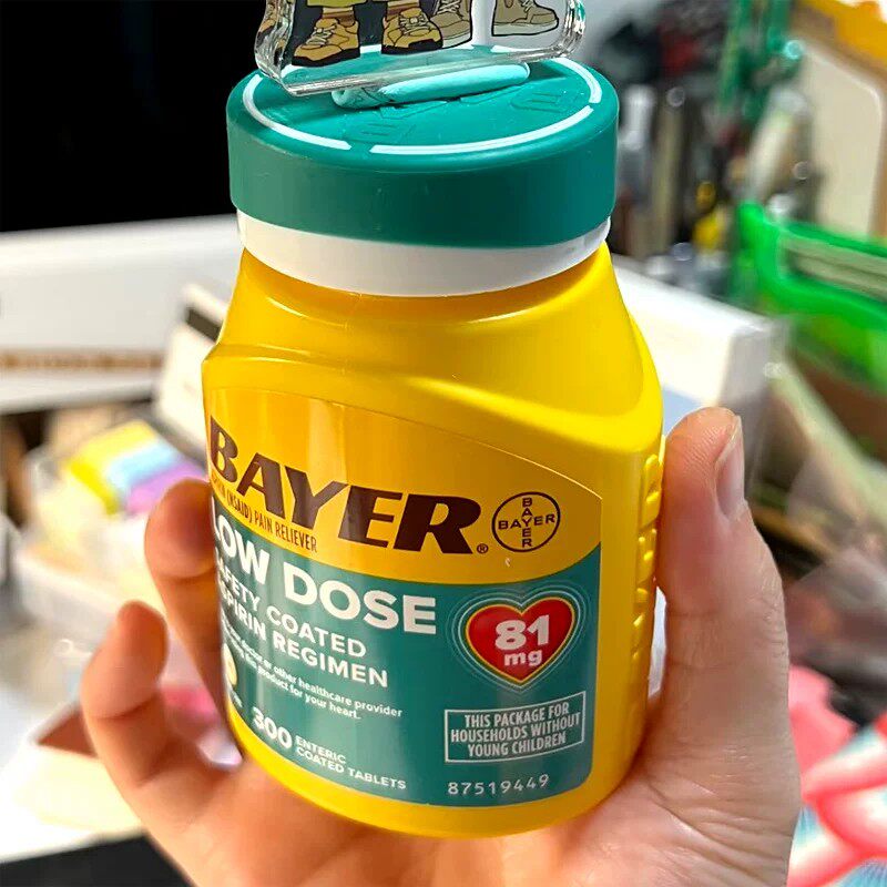 美国直邮德国bayer阿司匹林肠溶片81㎎血栓心梗心绞痛心脑血管1